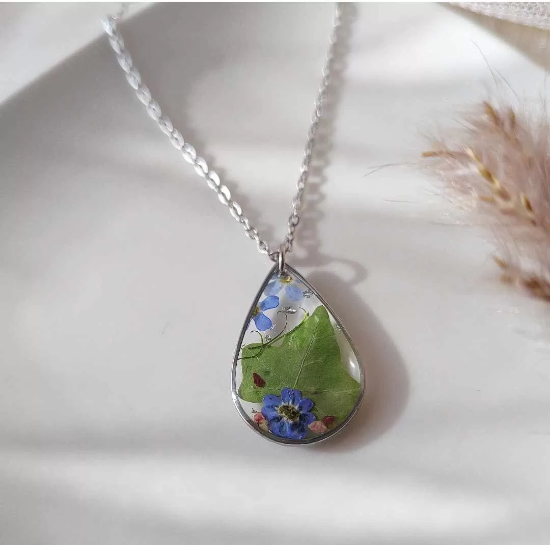 Naszyjnik łezka z bluszczem - obrazek 4