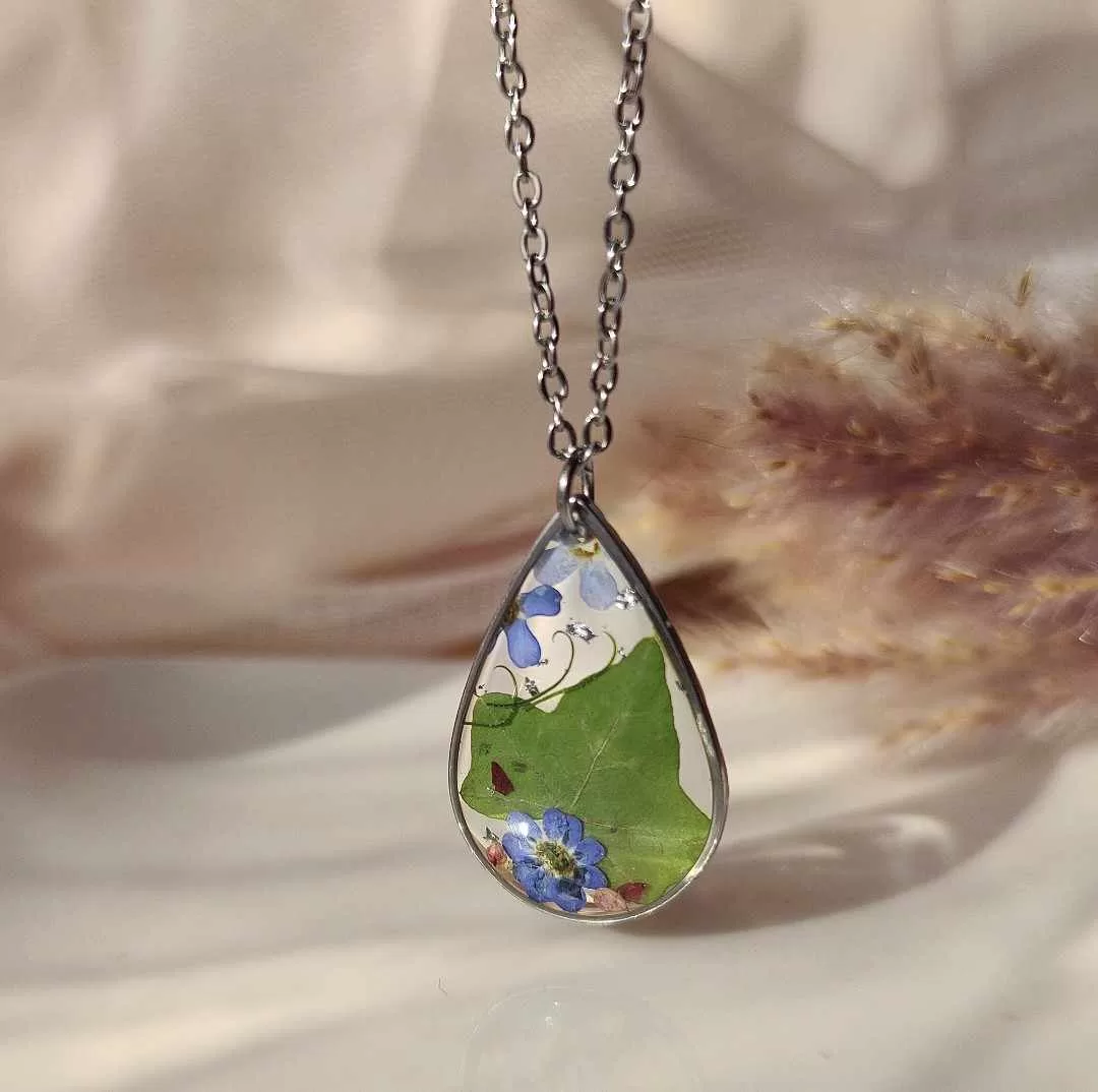 Naszyjnik łezka z bluszczem - obrazek 5