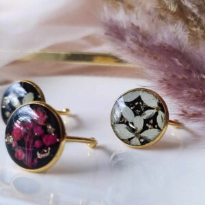 Pierścionek z kwiatami hortensji