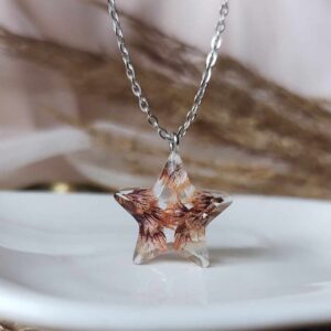 Naszyjnik gwiazda z kwiatami