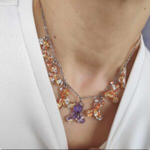 Naszyjnik choker z miśkami