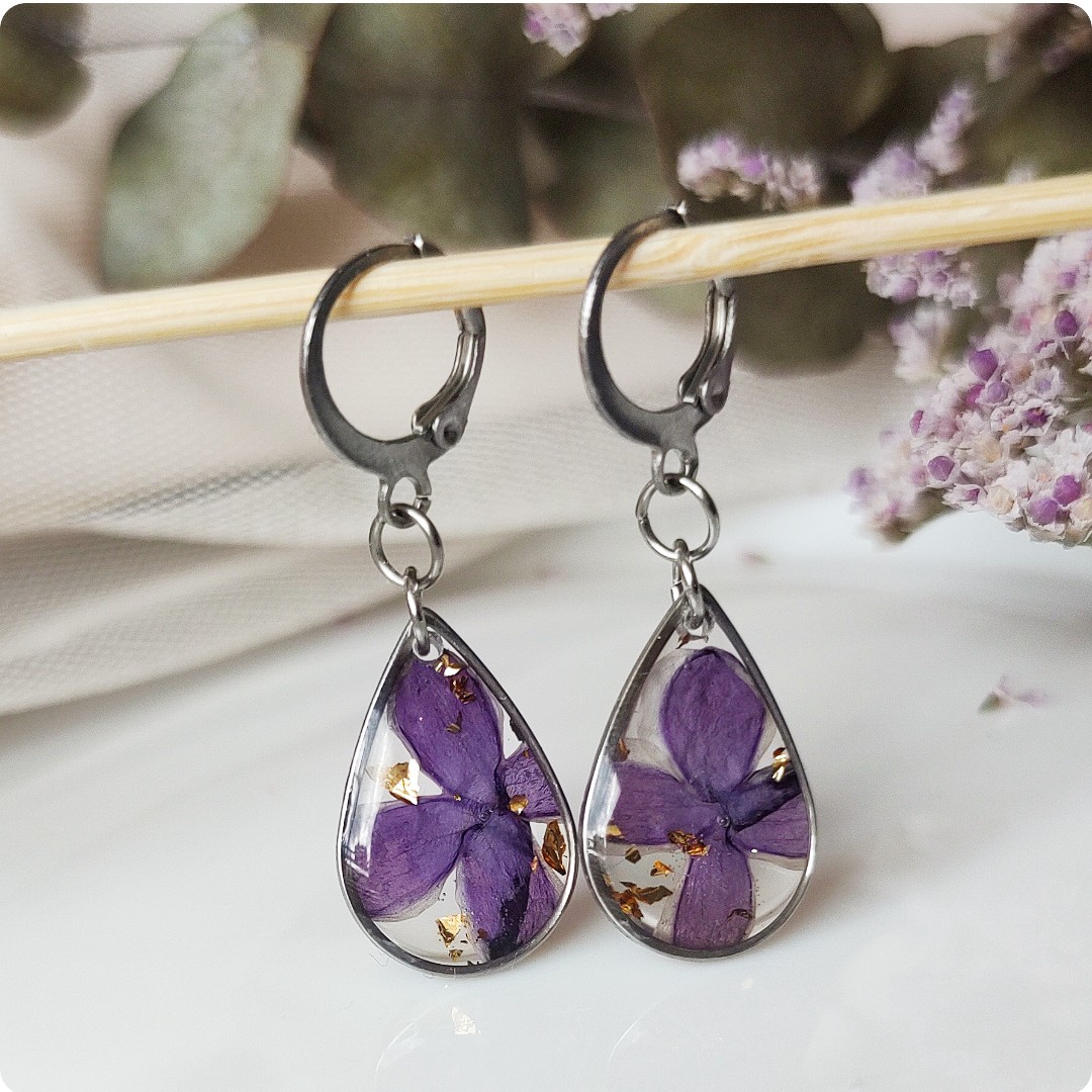 Komplet biżuterii z bzem - obrazek 3