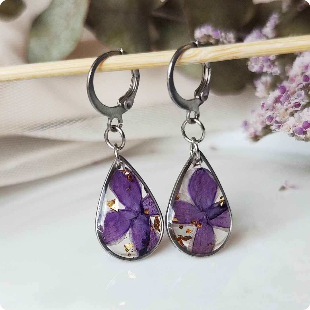 Komplet biżuterii z bzem - obrazek 5