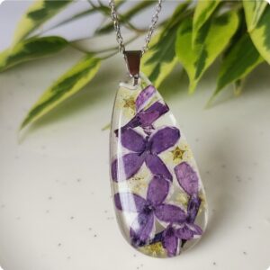 Naszyjnik łezka z bzem