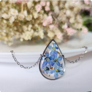 Bransoletka łezka z niezapominajkami