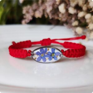 Regulowana bransoletka z niezapominajkami