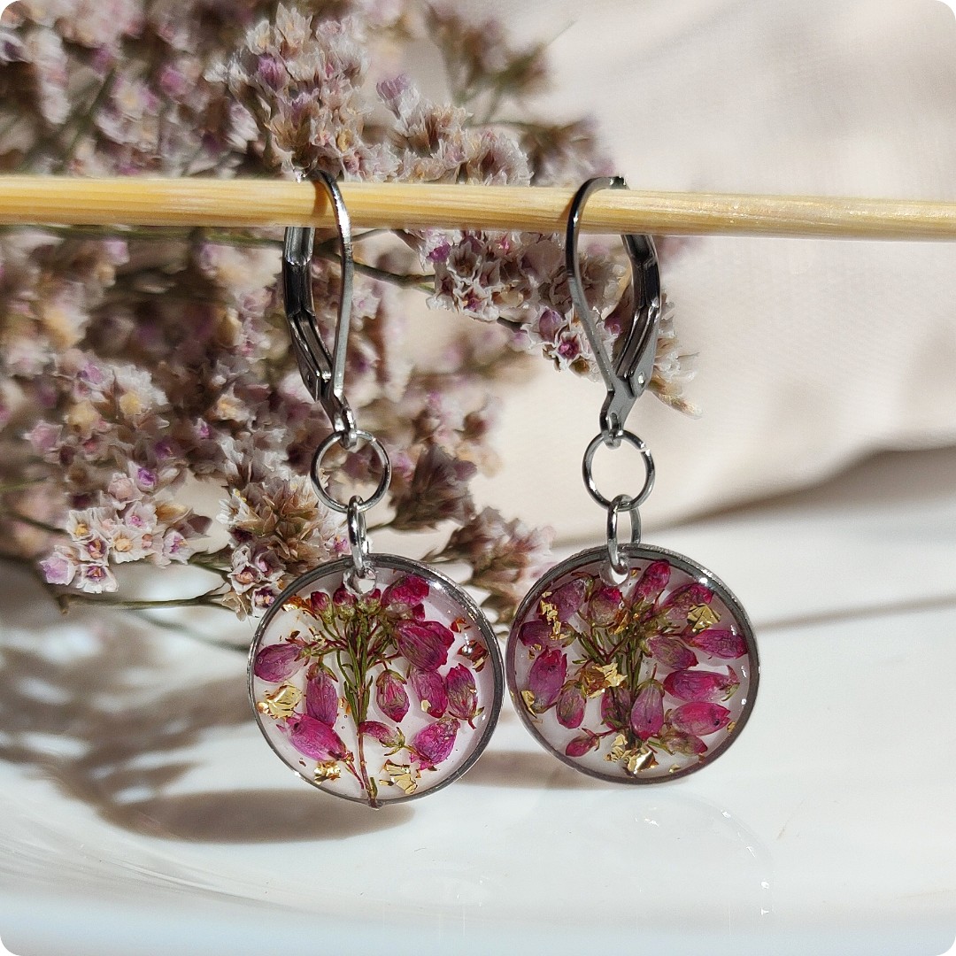 Komplet biżuterii z wrzosami - obrazek 4