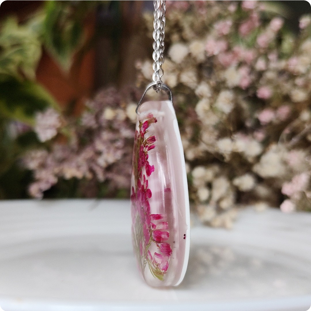 Duży naszyjnik z wrzosami - obrazek 4