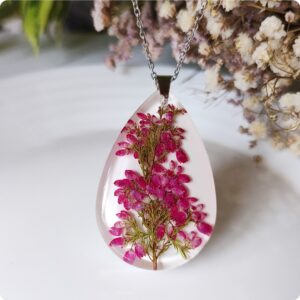 Duży naszyjnik z wrzosami