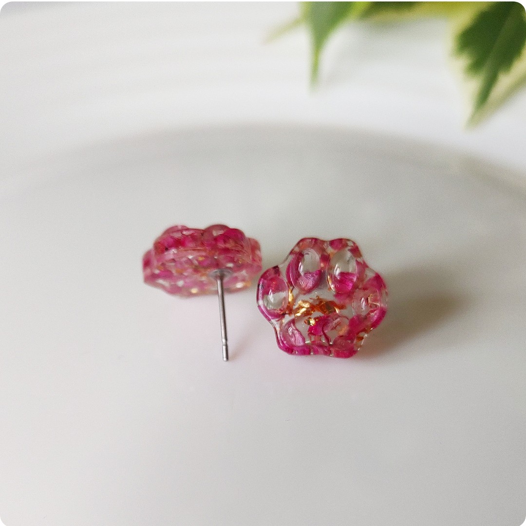 Kolczyki łapki z wrzoścami - obrazek 4