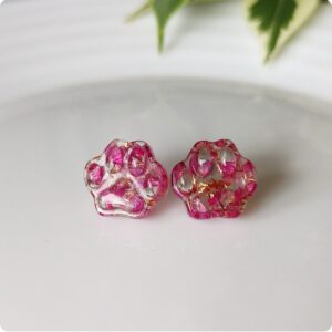 Kolczyki łapki z wrzoścami