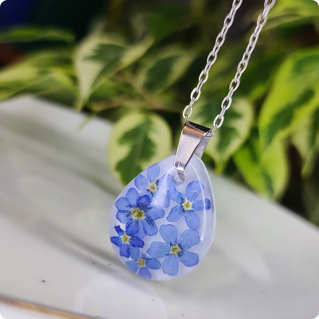 Naszyjnik z niezapominajkami - obrazek 4