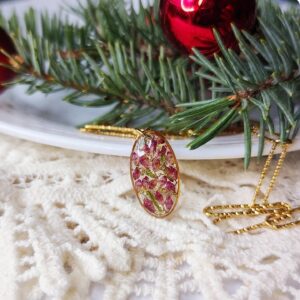 Naszyjnik choker z wrzosami