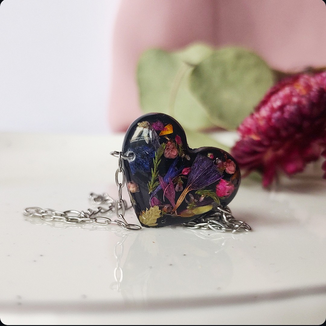 Bransoletka serce z kwiatami - obrazek 4