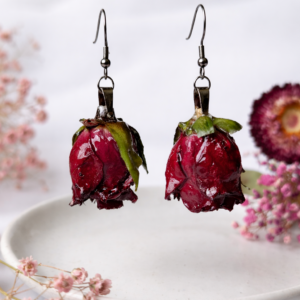 Kolczyki pąki róż